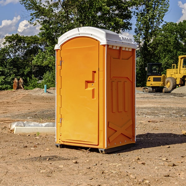 how often are the portable restrooms cleaned and serviced during a rental period in Agra Kansas